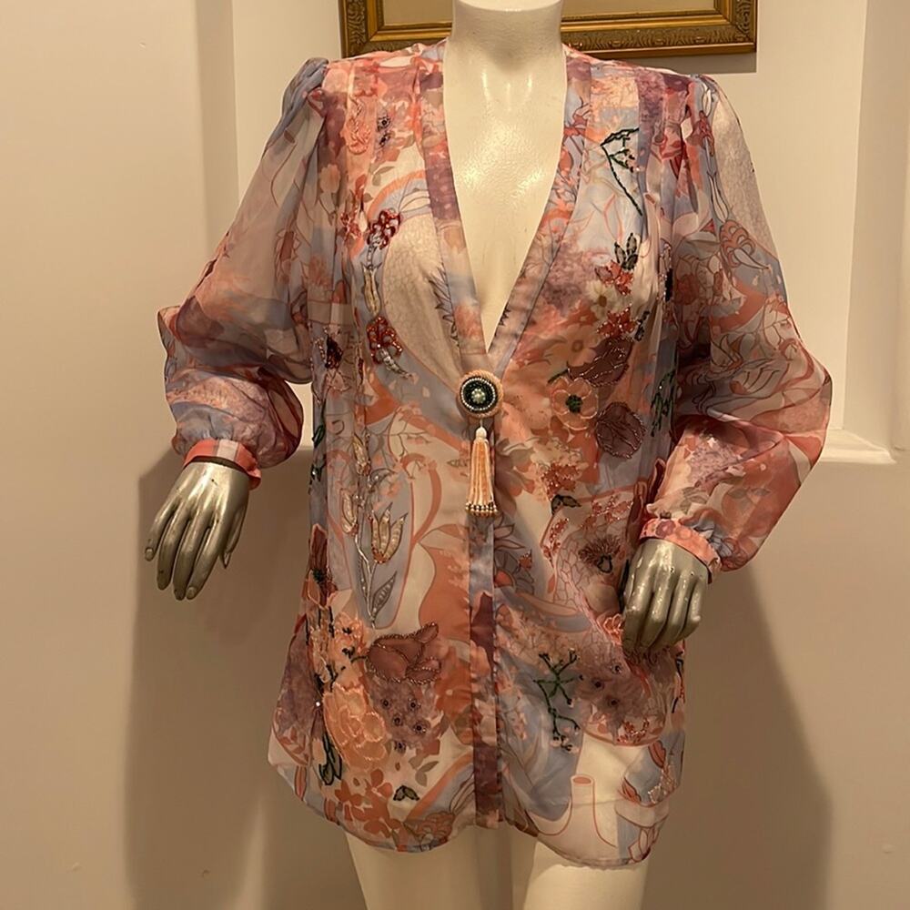 Vintage 1980's Diane Freis Original Jacket Porple Gray - Picture 11 of 15